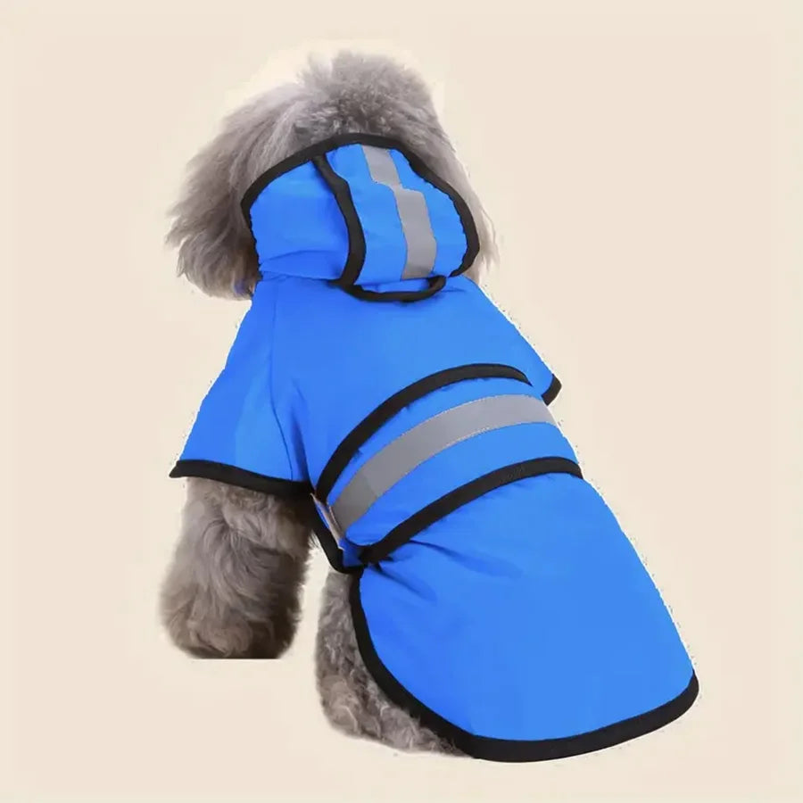 Keep Your Pet Dry And Comfortable - Adjustable Waterproof & Windproof Dog Raincoat!