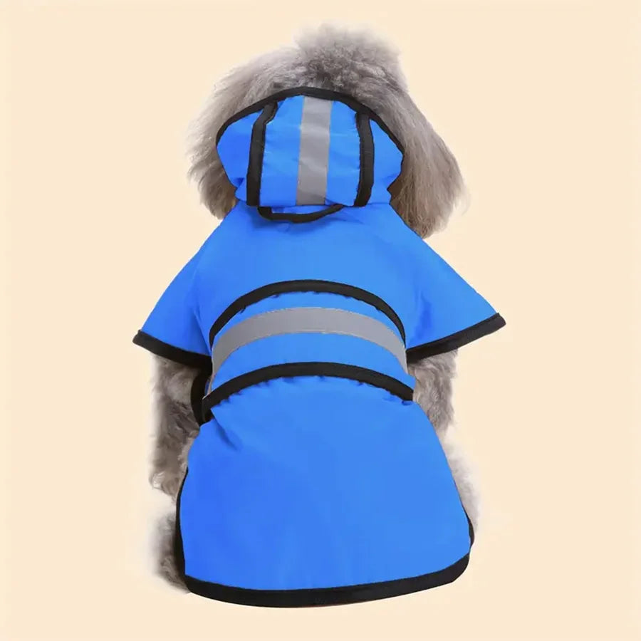 Keep Your Pet Dry And Comfortable - Adjustable Waterproof & Windproof Dog Raincoat!